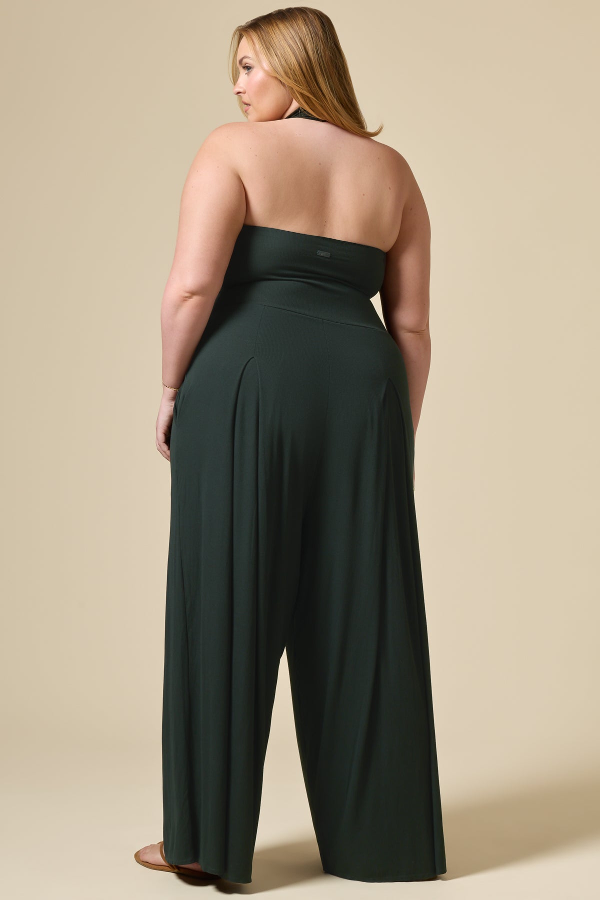 Mockneck Go With The Flow Jumpsuit - Deep Forest