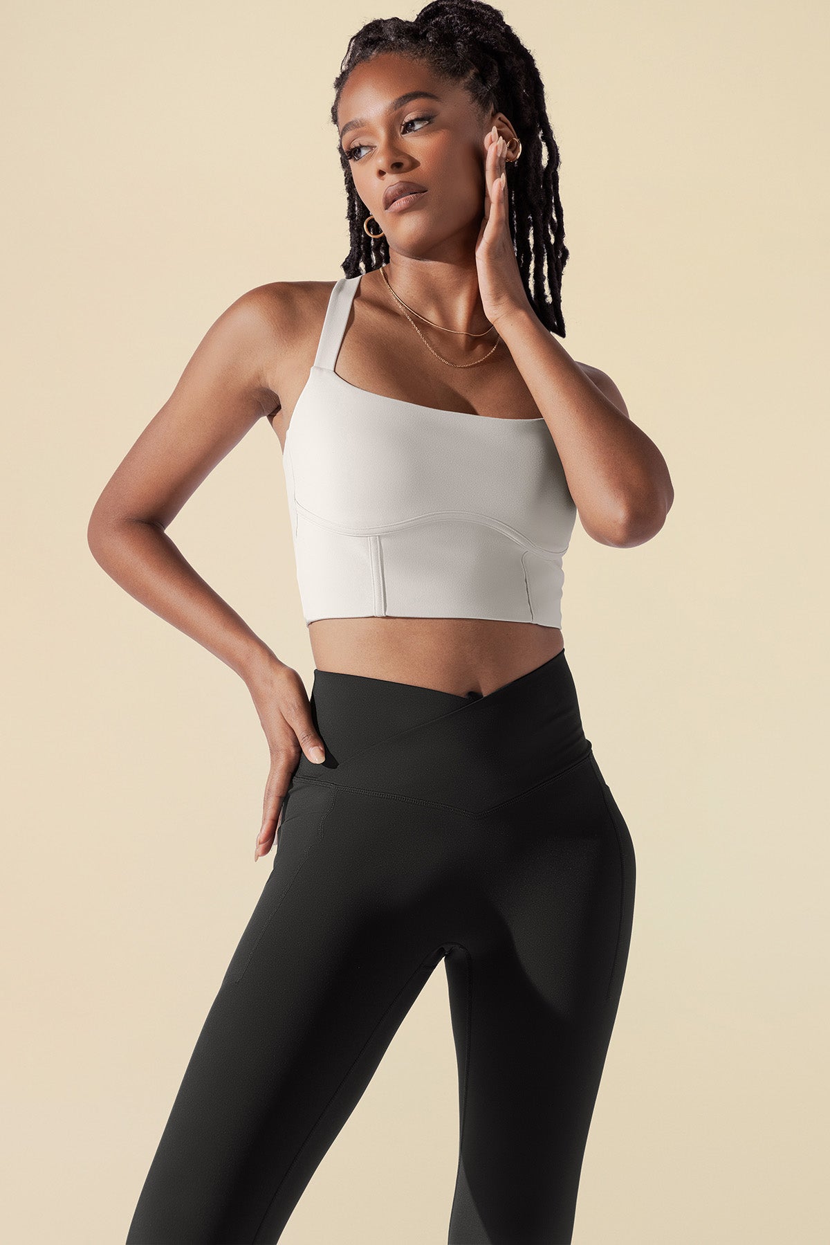 SALSATION★T-D Cropped Top 新作ウェア Daphne Corset Crop Top - Light Sand – POPFLEX®