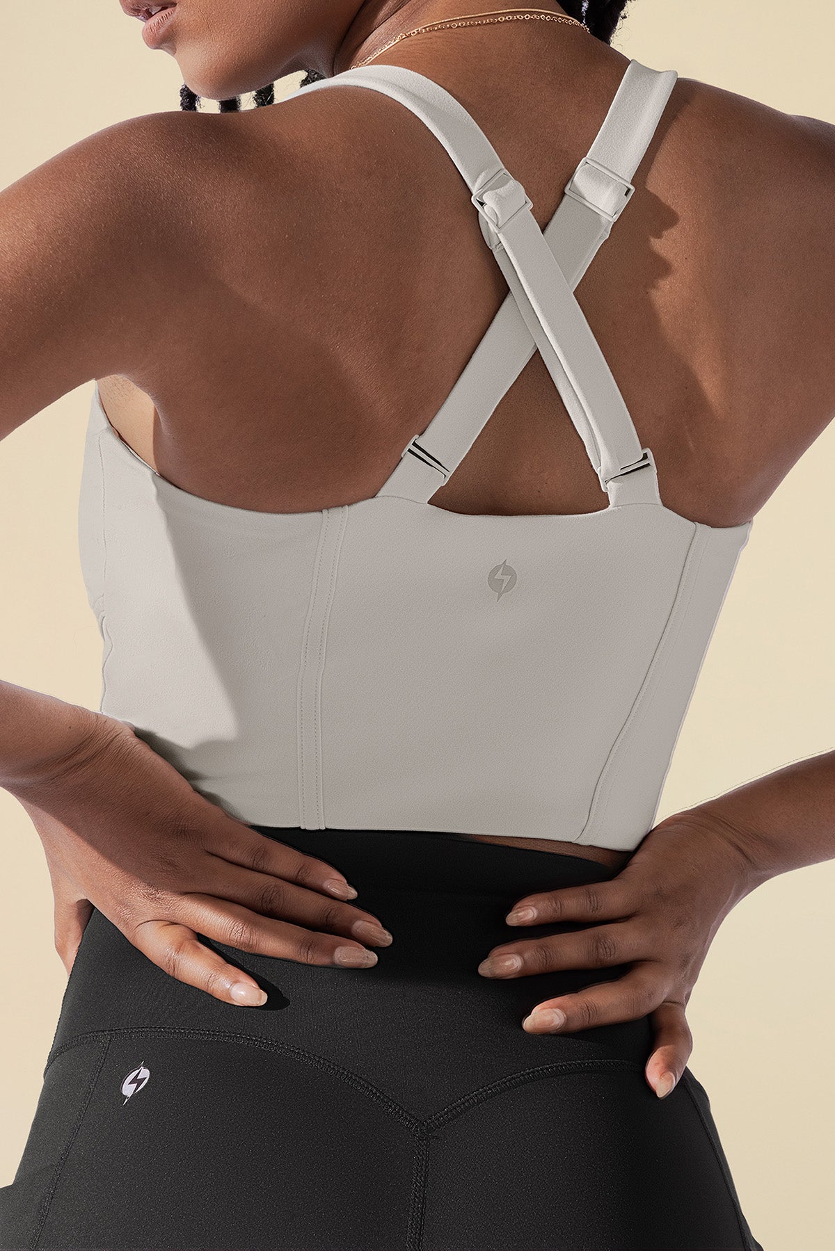 Daphne Corset Crop Top - Light Sand