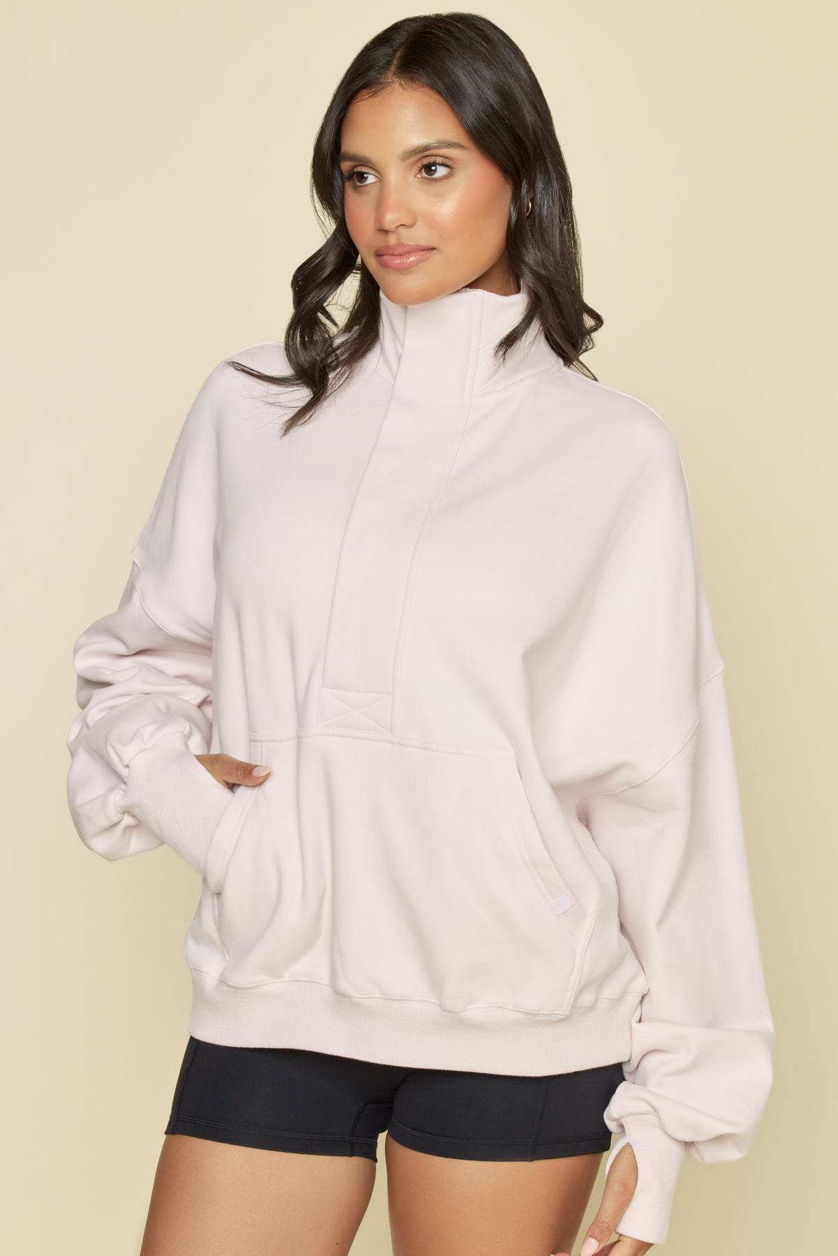 Ooey Gooey Half Zip Sweater - Pink Ice – POPFLEX®
