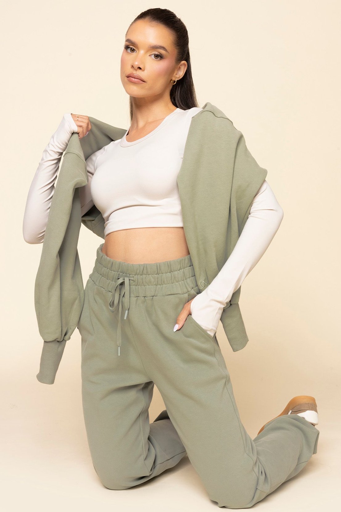 Ooey Gooey Sweatpant - Light Sage - XXL