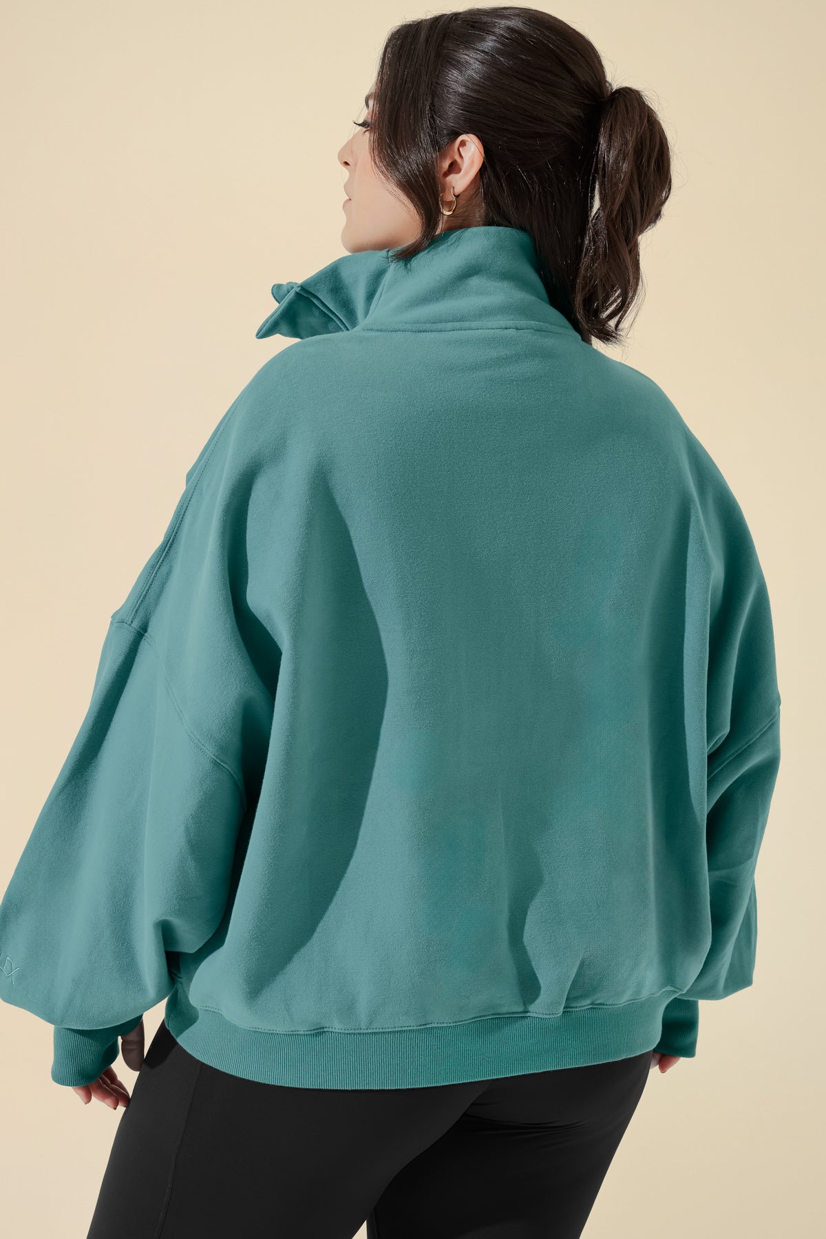 Ooey Gooey Half Zip Sweater - Turquoise – POPFLEX®
