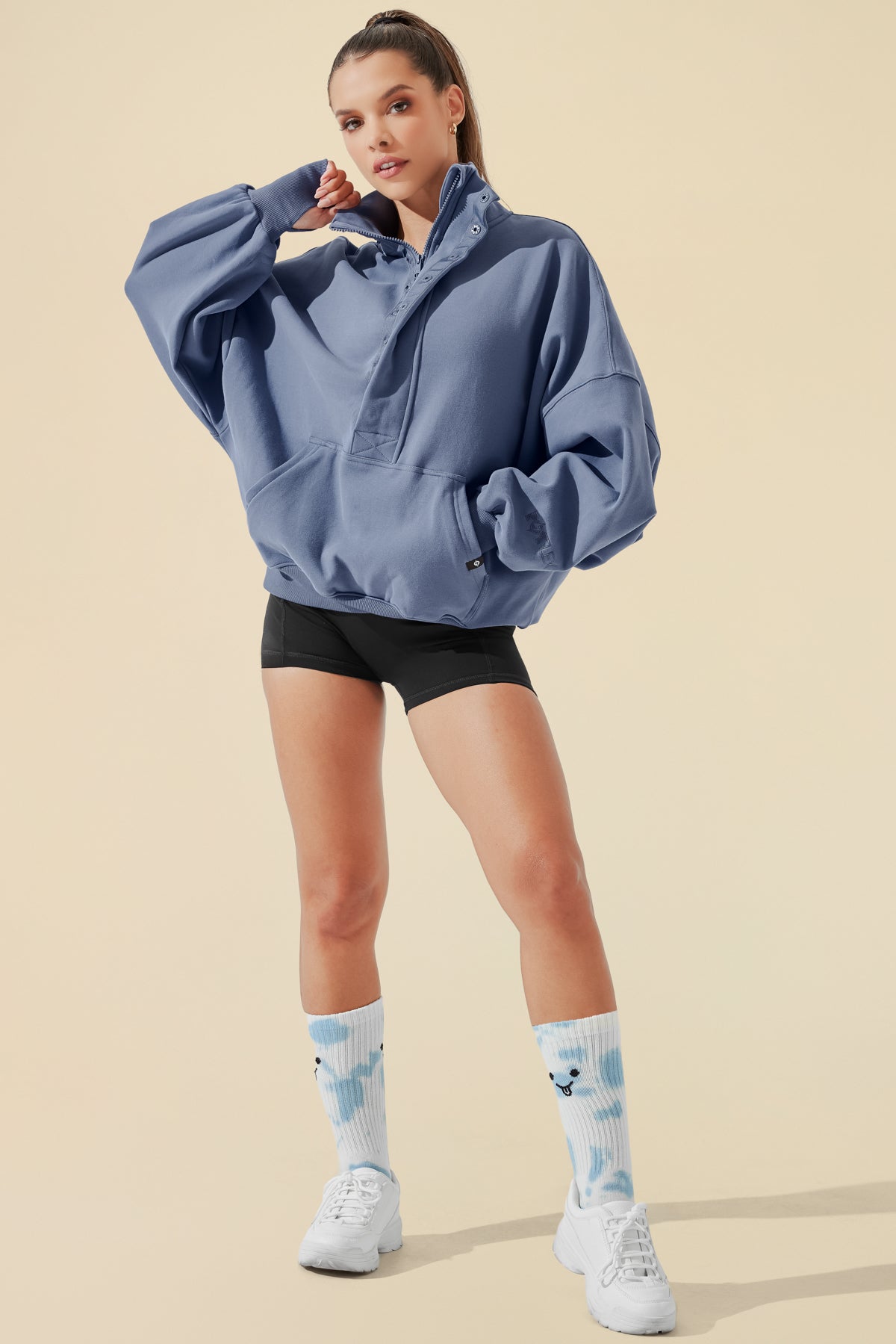 トップス NON TOKYO COLLEGE PUFF SWEAT Buy Campus Fleece™ Quarter-Zip Straight-Cut Sweatshirt, Hot Stuff