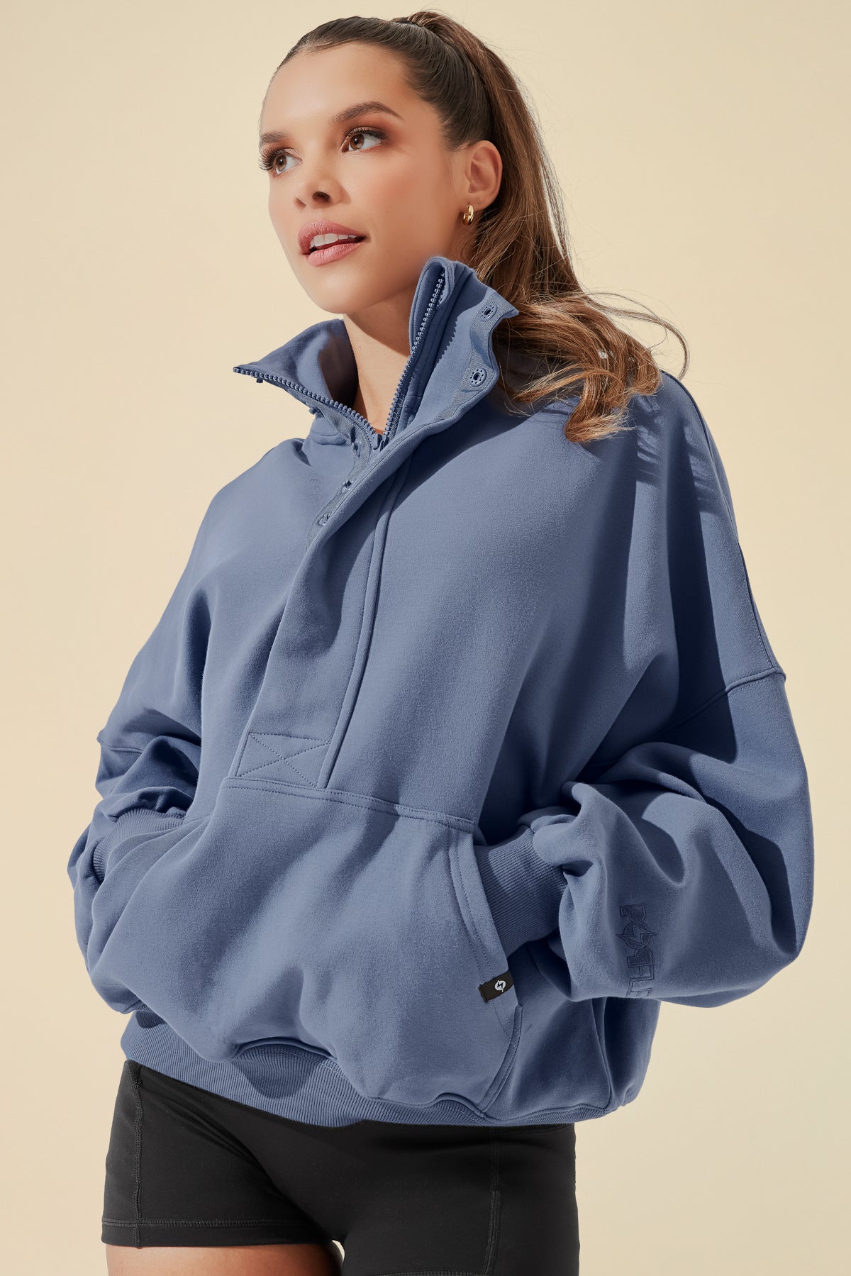 Ooey Gooey Half Zip Sweater - Blue Dusk – POPFLEX®
