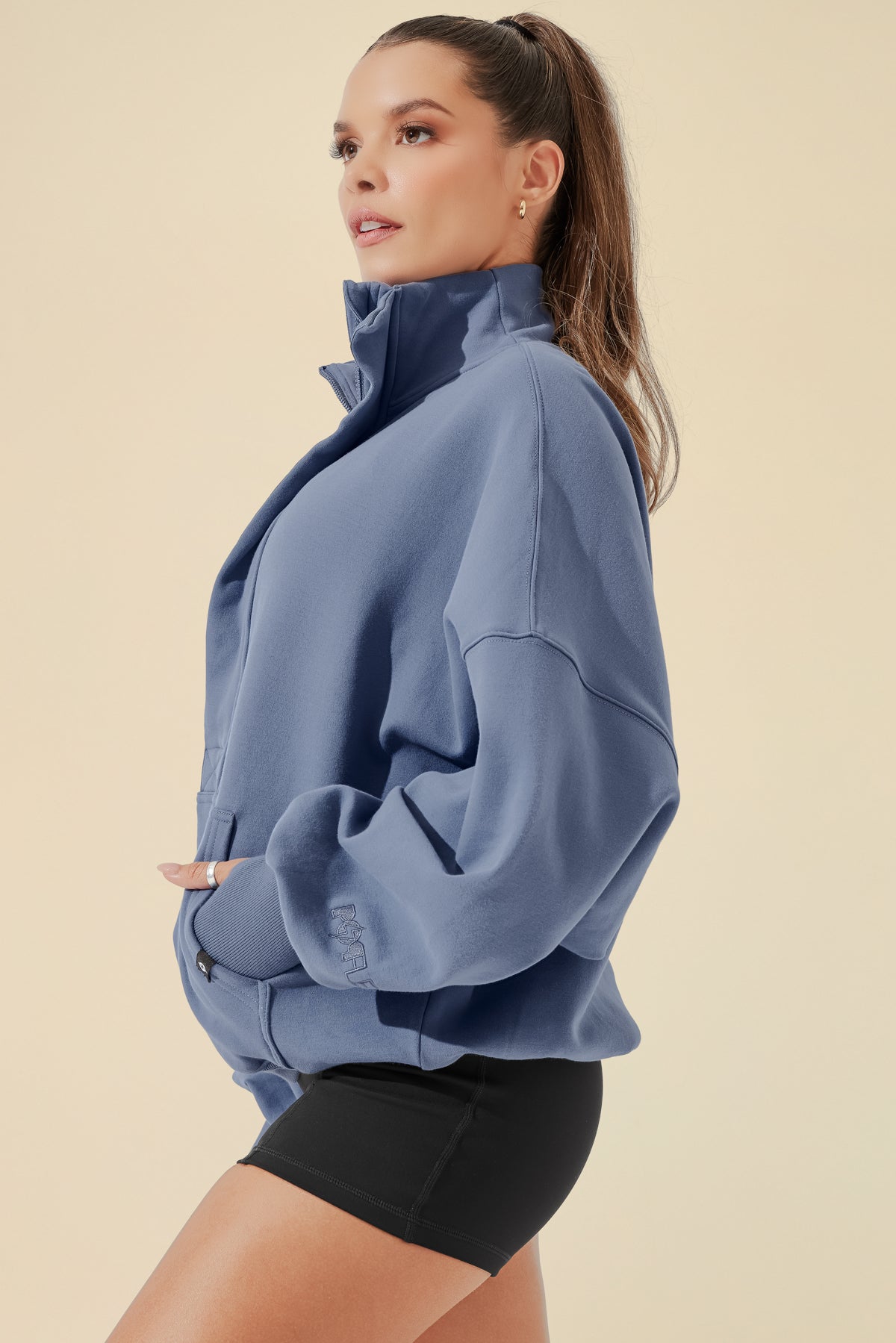 Ooey Gooey Half Zip Sweater - Blue Dusk – POPFLEX®