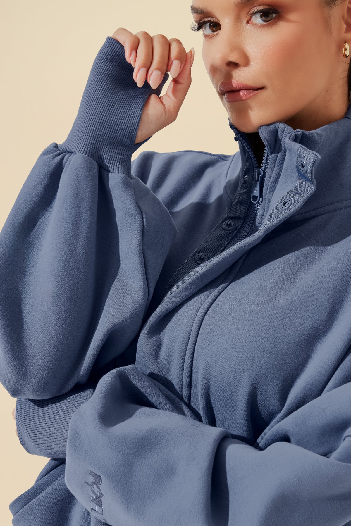 Ooey Gooey Half Zip Sweater - Blue Dusk – POPFLEX®