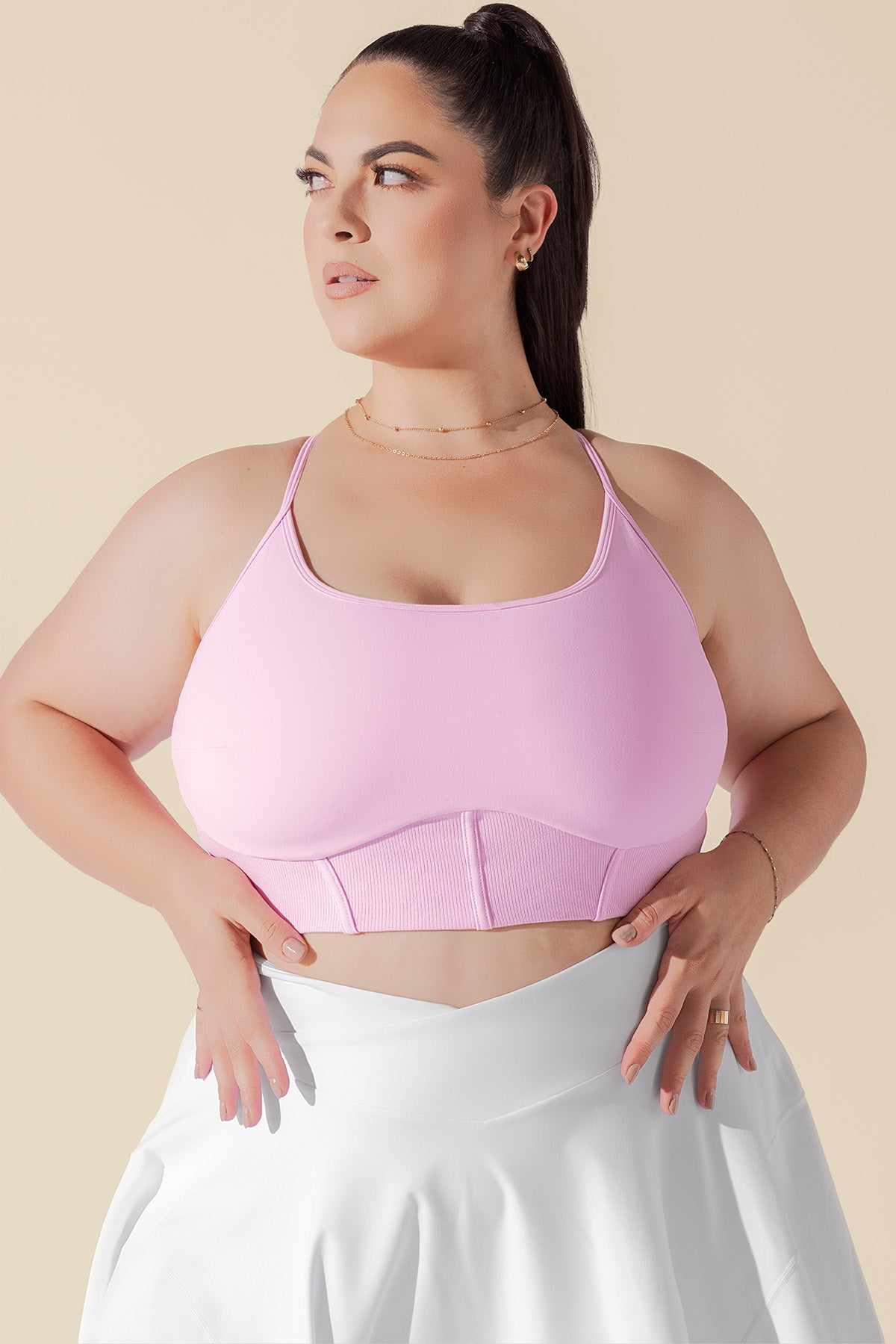 Plié Corset Crop Bralette - Bubblegum