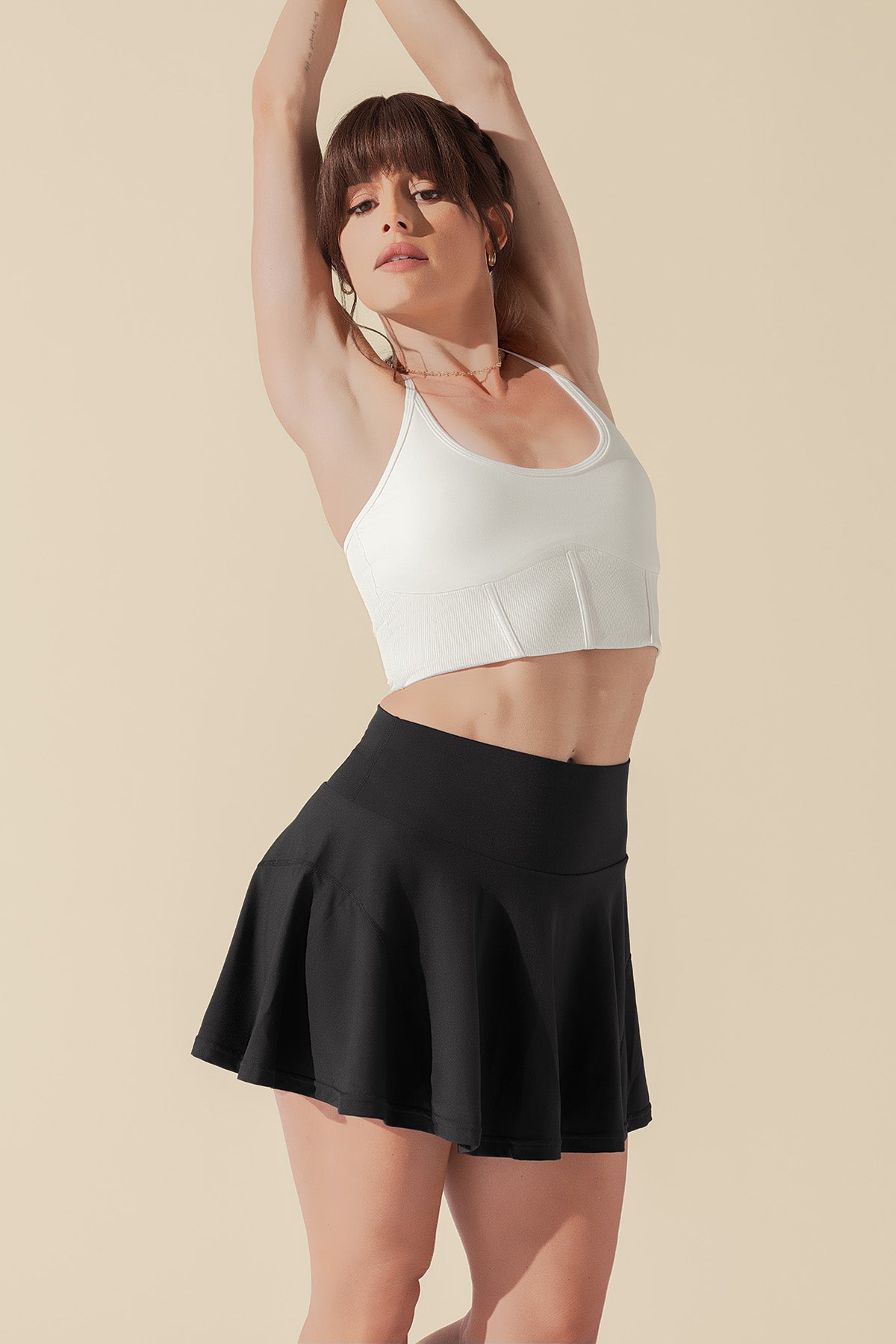 Plié Corset Crop Bralette - Cream