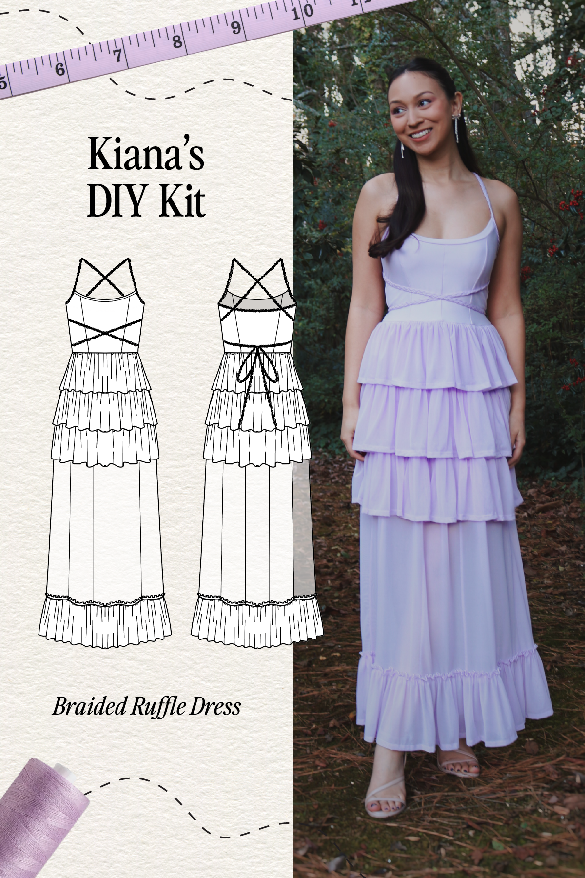 Braided Ruffle Dress by Kiana Bonollo - DIY Upcycle Kit