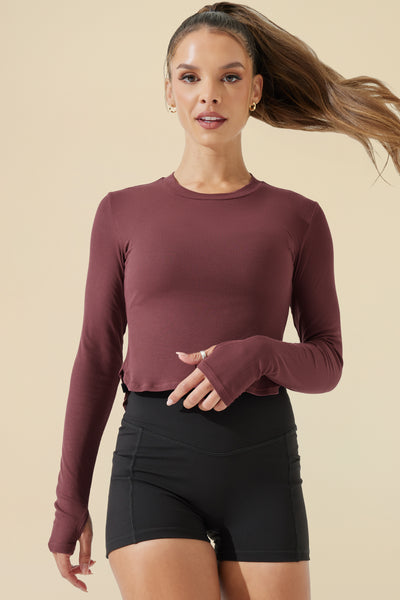 Refine Long Sleeve Top - Rose Clay – POPFLEX®
