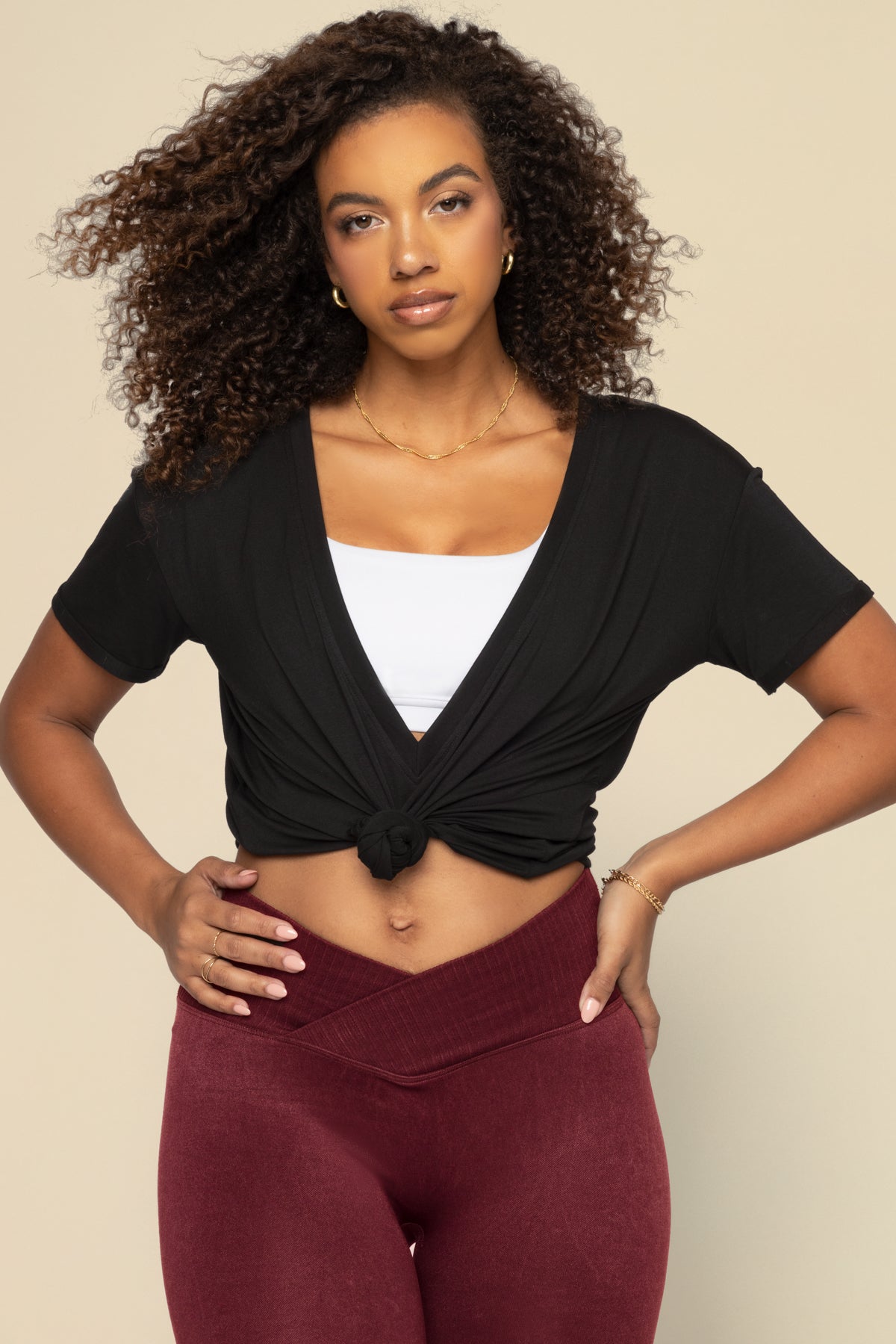Reversible Deep V Tee - Black – POPFLEX®