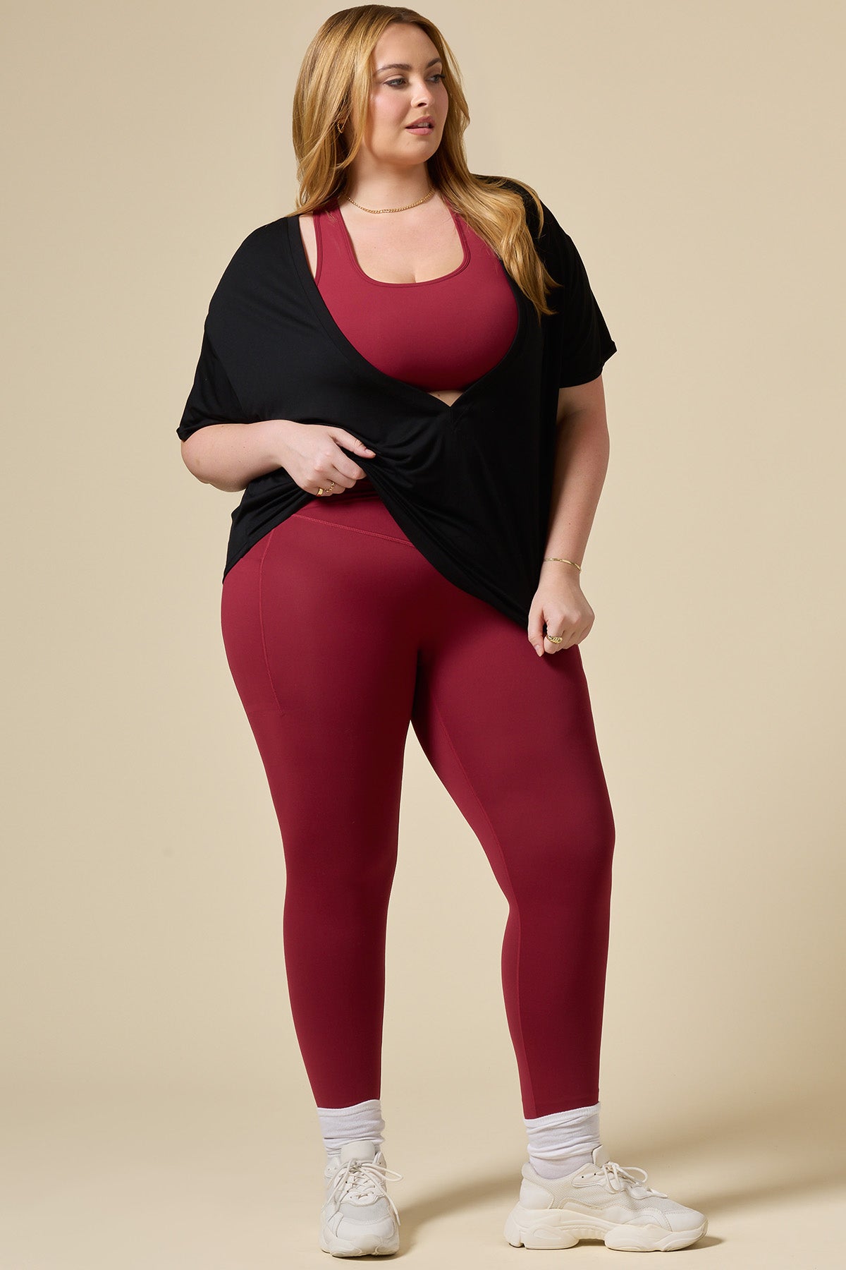 Reversible Deep V Tee - Black
