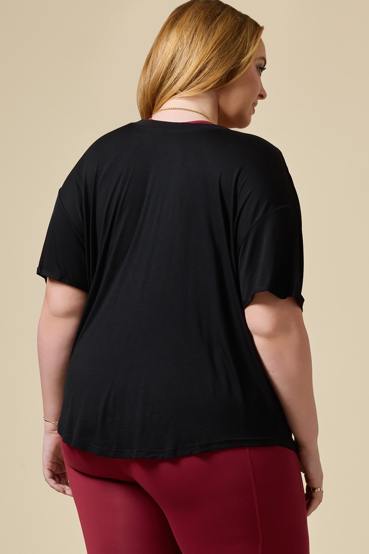 Reversible Deep V Tee - Black