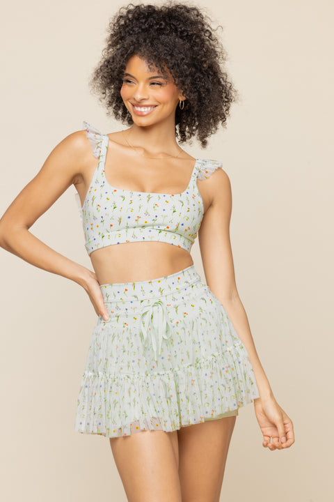 Romance Mesh Ruffle Bra - Meadow – POPFLEX®