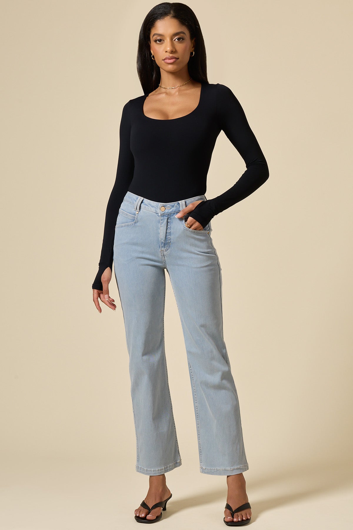 Scoop Me Off My Feet Bodysuit - Black