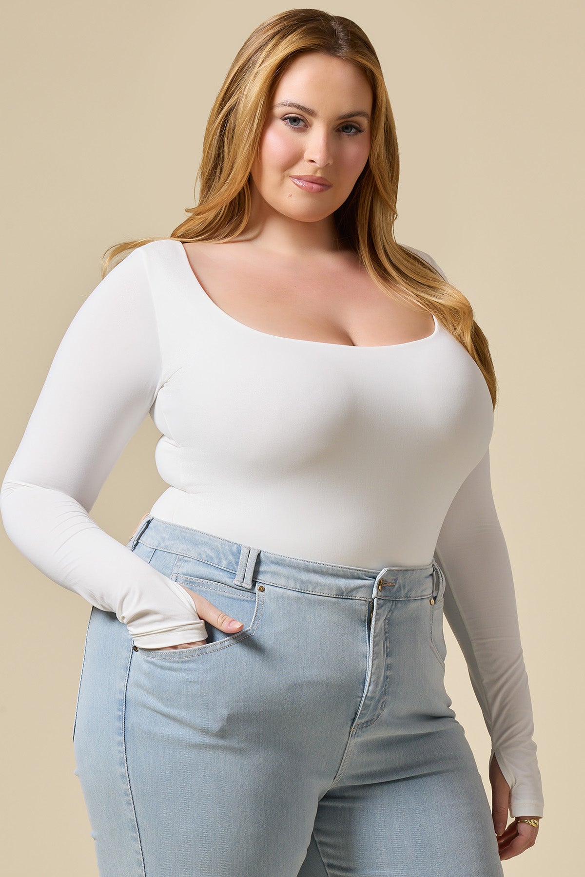 Scoop Me Off My Feet Bodysuit - Bright White