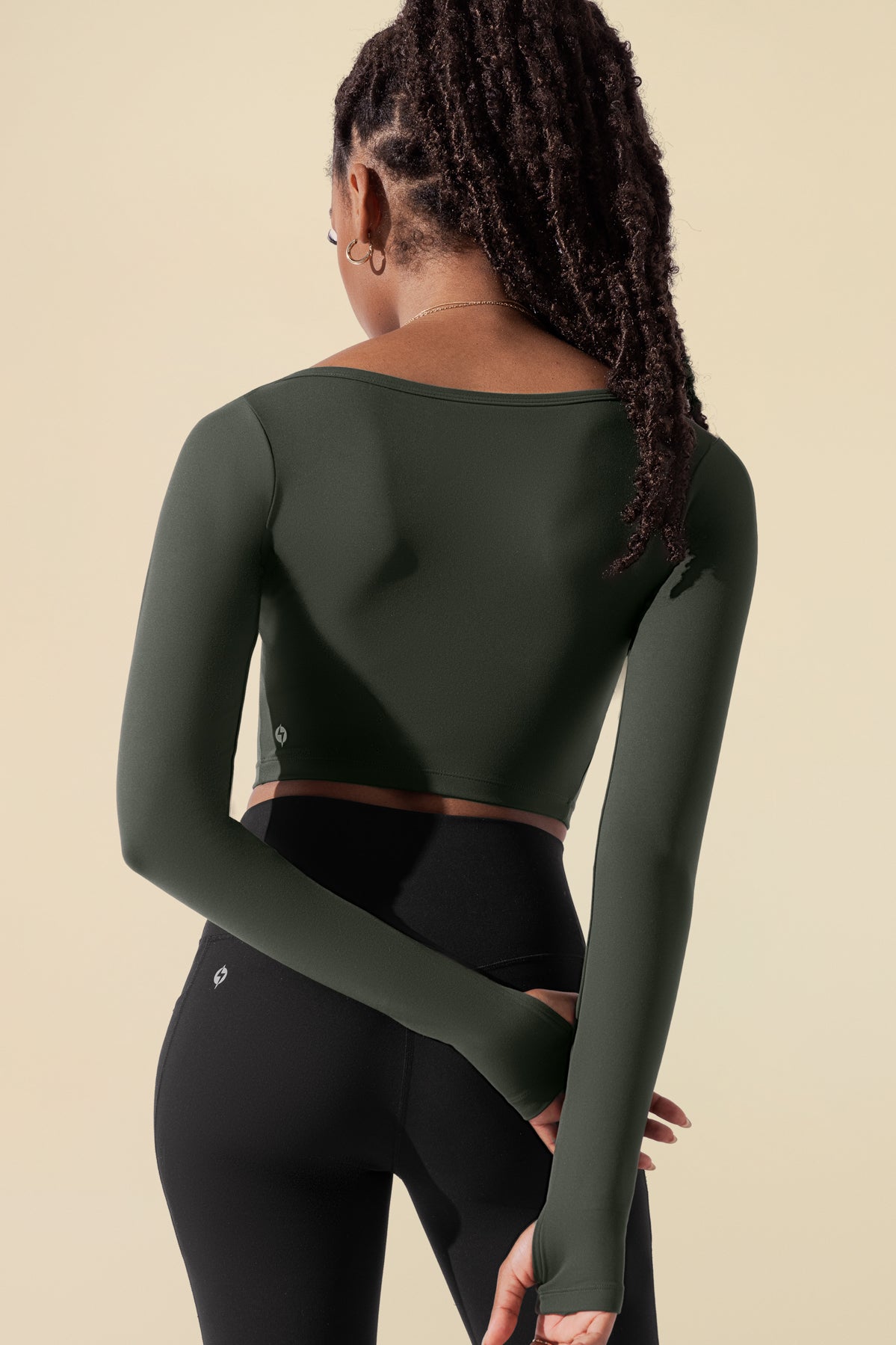 Sweetheart Long Sleeve Crop Top - Forestwood – POPFLEX®