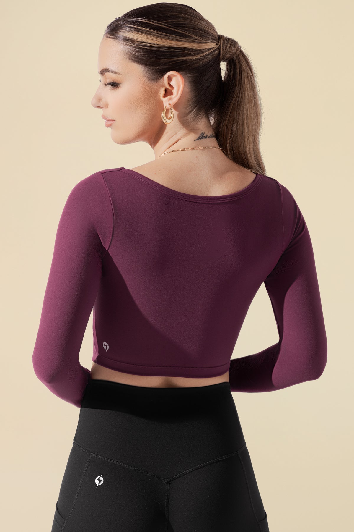 トップス PeonyMyLove Sweetheart Long Sleeve Crop Top - Plum – POPFLEX®