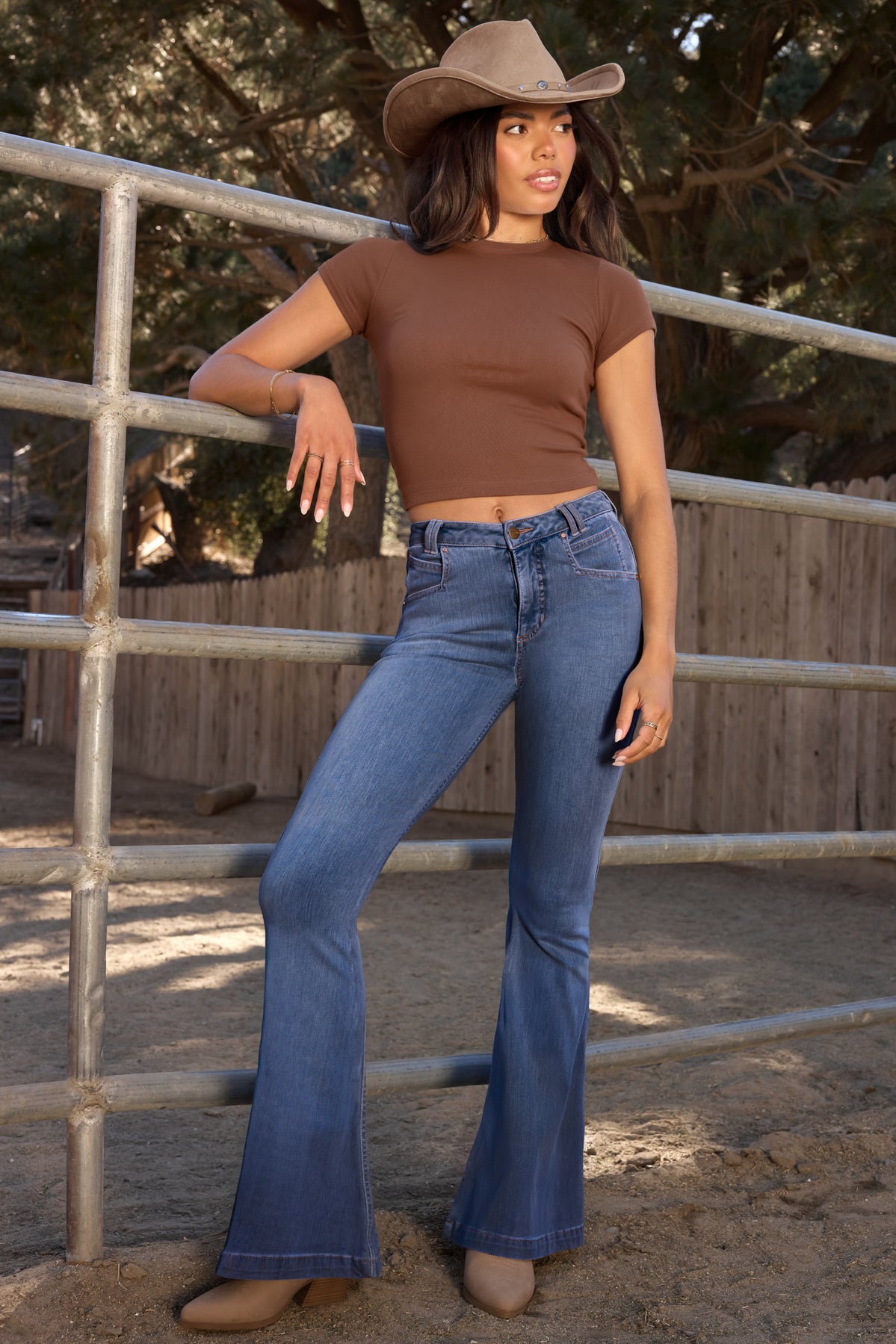 Superstretch Bootcut Flare Jeans - Medium Wash – POPFLEX®