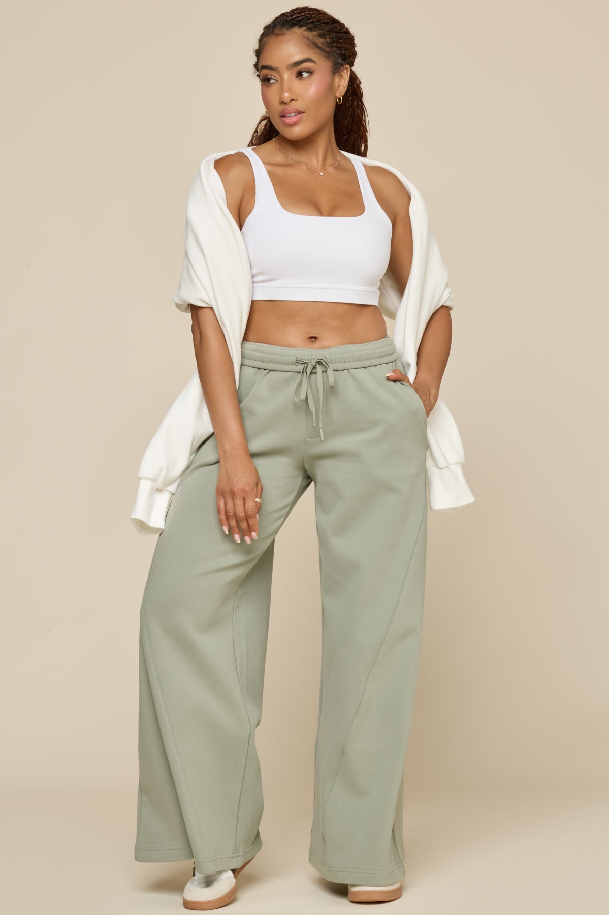Superwide Sweatpant - Light Sage