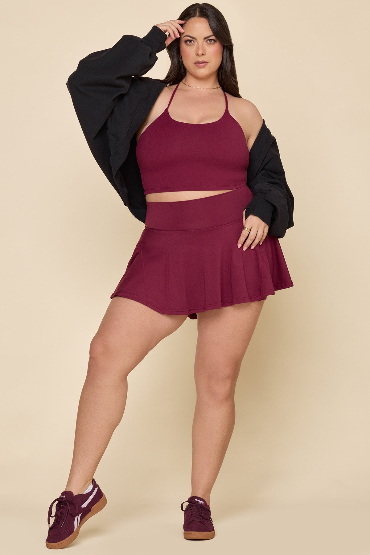 Twirl Skort - Crimson