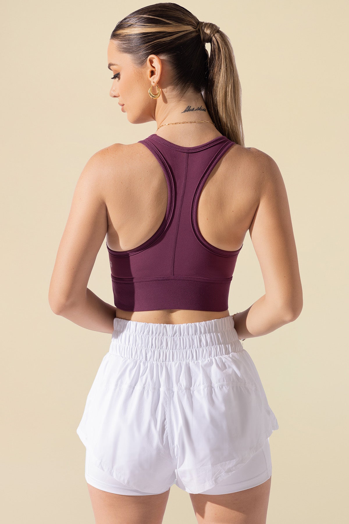 Sweat Sesh Crop Top - Plum – POPFLEX®