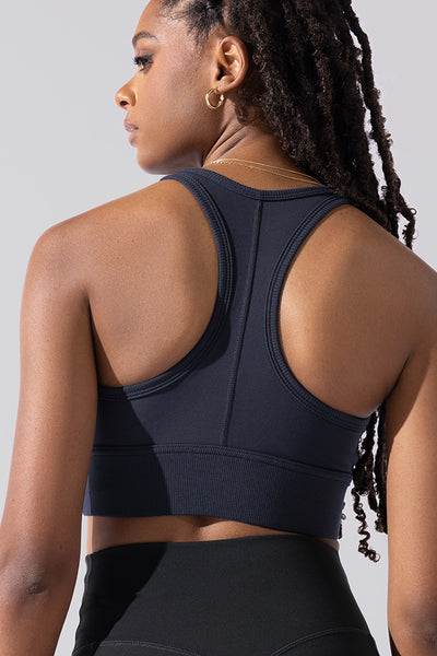Sweat Sesh Crop Top - Smoky Navy – POPFLEX®