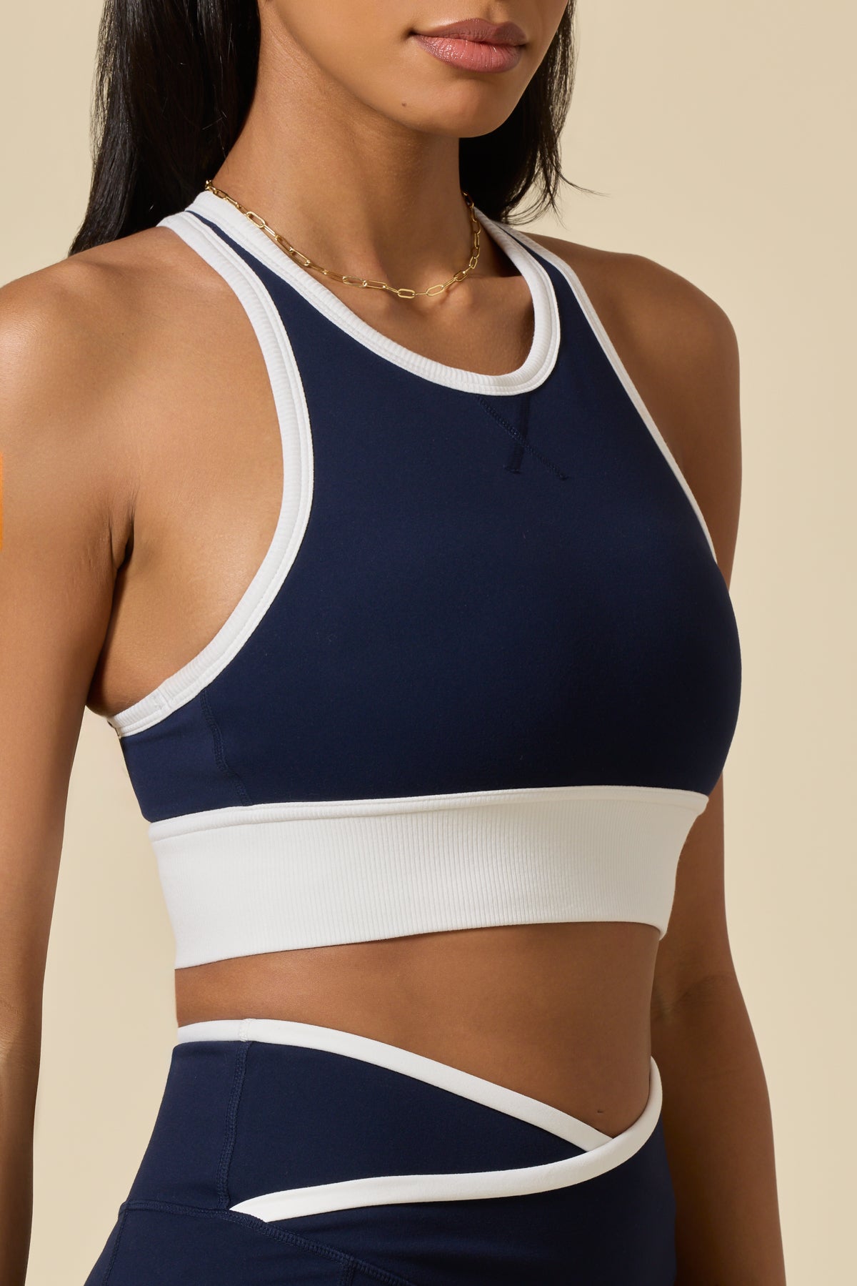 Sweat Sesh Crop Top - Cosmic Navy Contrast