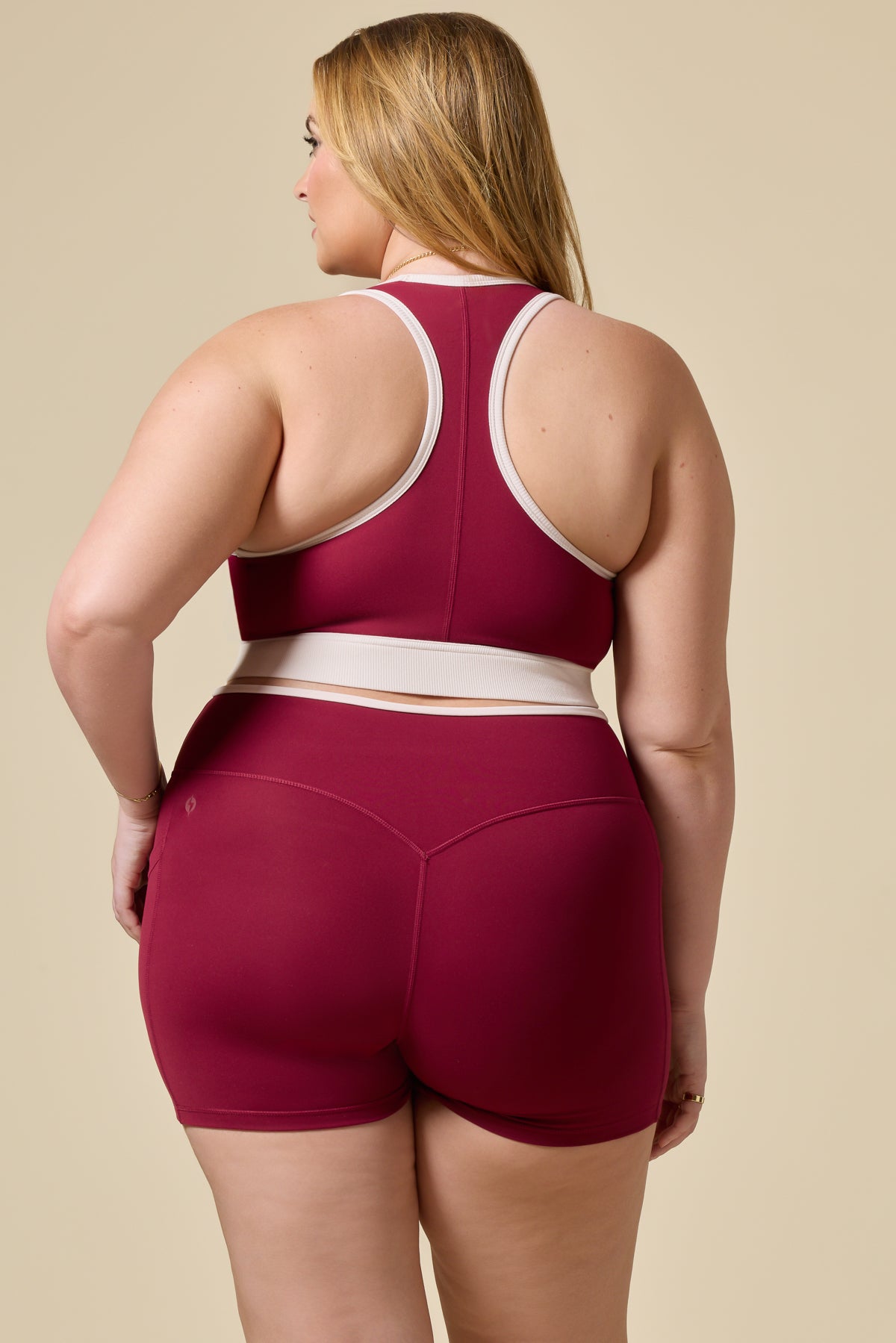 Sweat Sesh Crop Top - Ruby Contrast