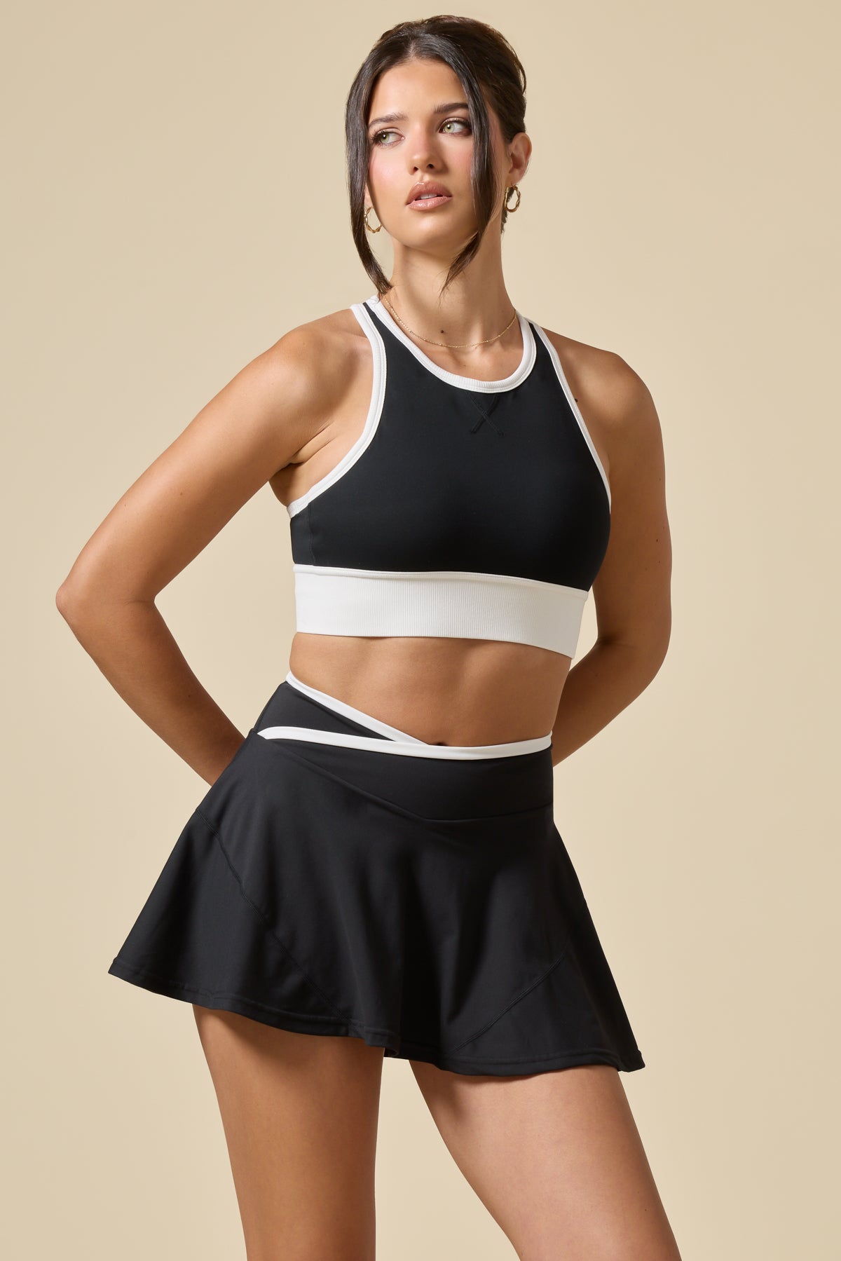 Sweat Sesh Crop Top - Black Contrast