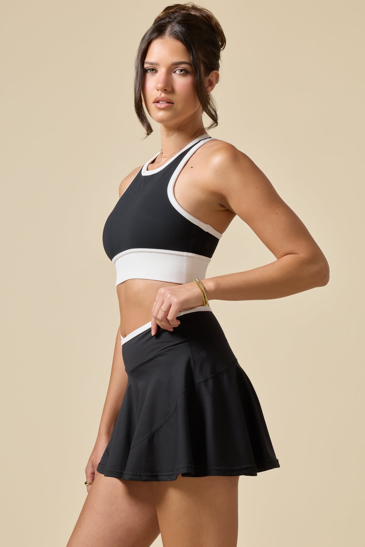 Sweat Sesh Crop Top - Black Contrast