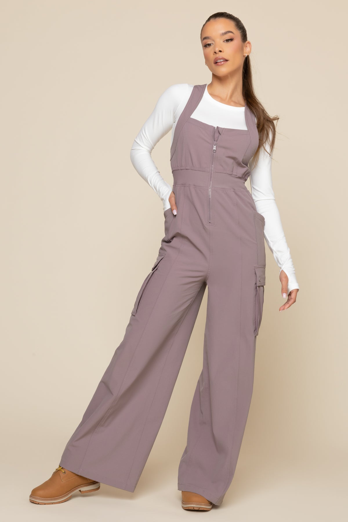 Take a Hike Overalls - Dusty Mauve