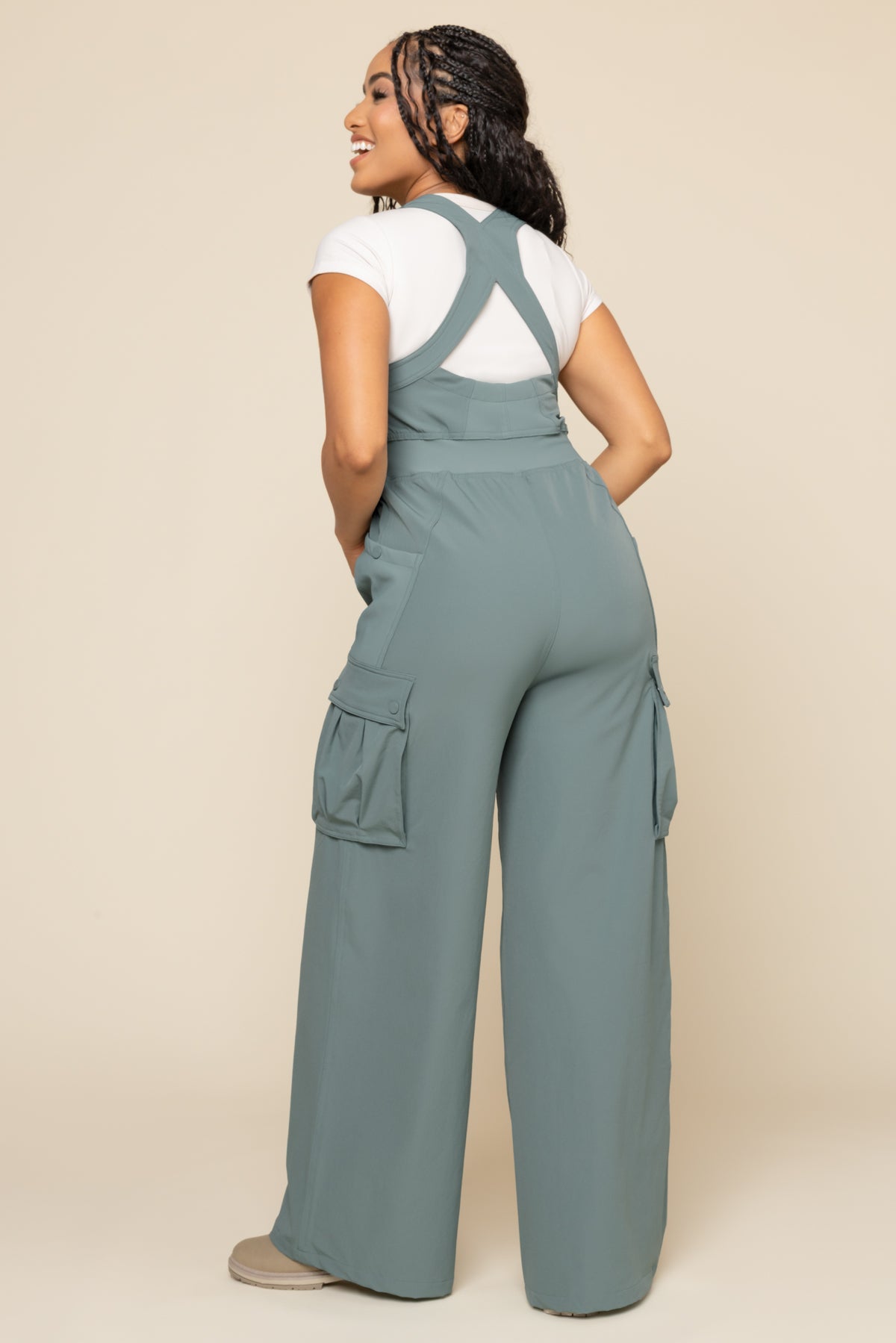 Take a Hike Overalls - Fog Green