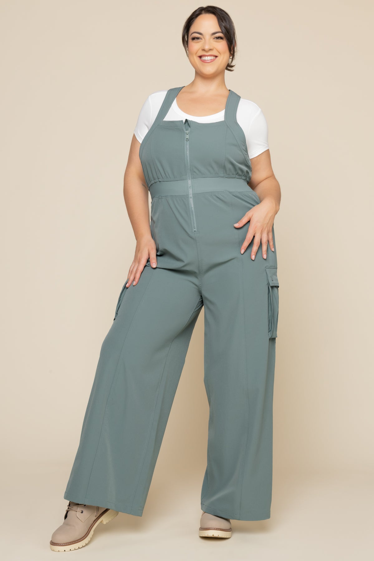 Take a Hike Overalls - Fog Green