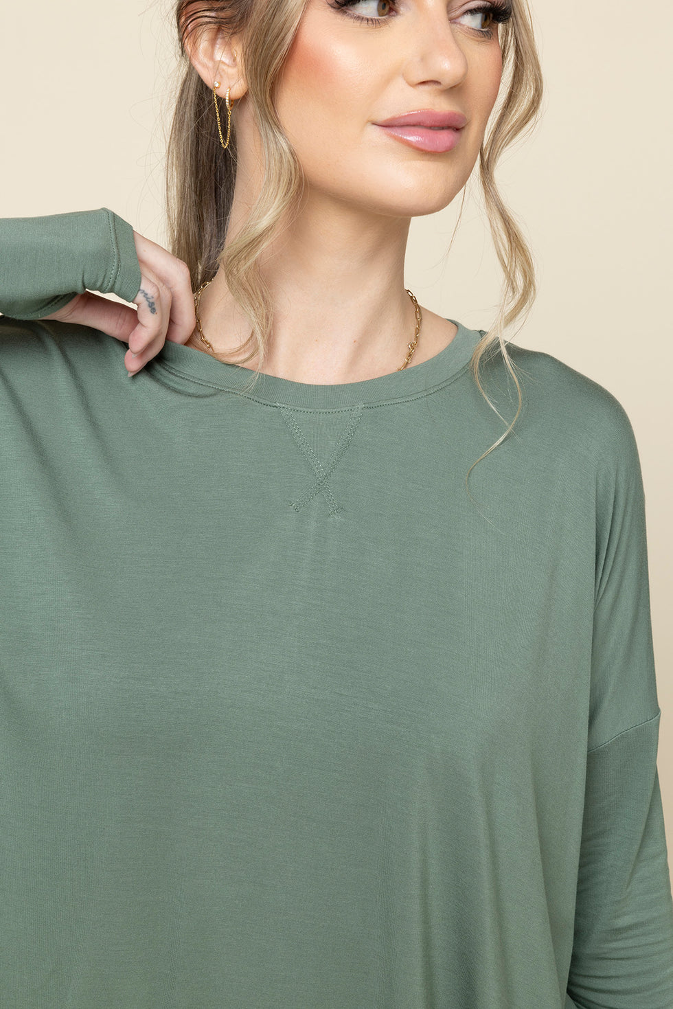 Leafy Leher Sleeveless Top