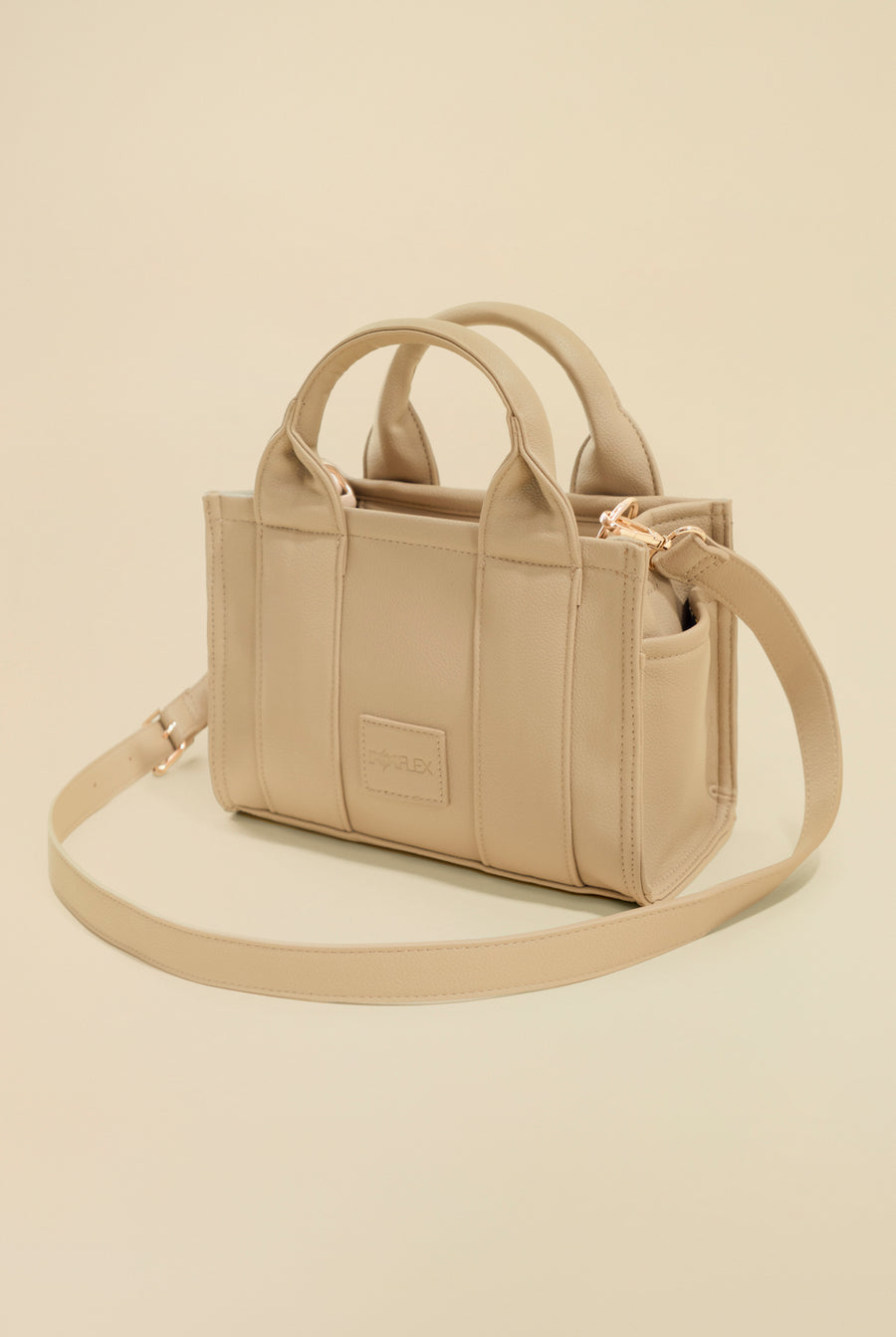 Vegan Leather Baby Sloane Tote - Gilded Beige