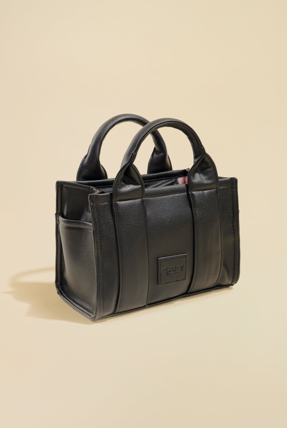 Vegan Leather Baby Sloane Tote - Black
