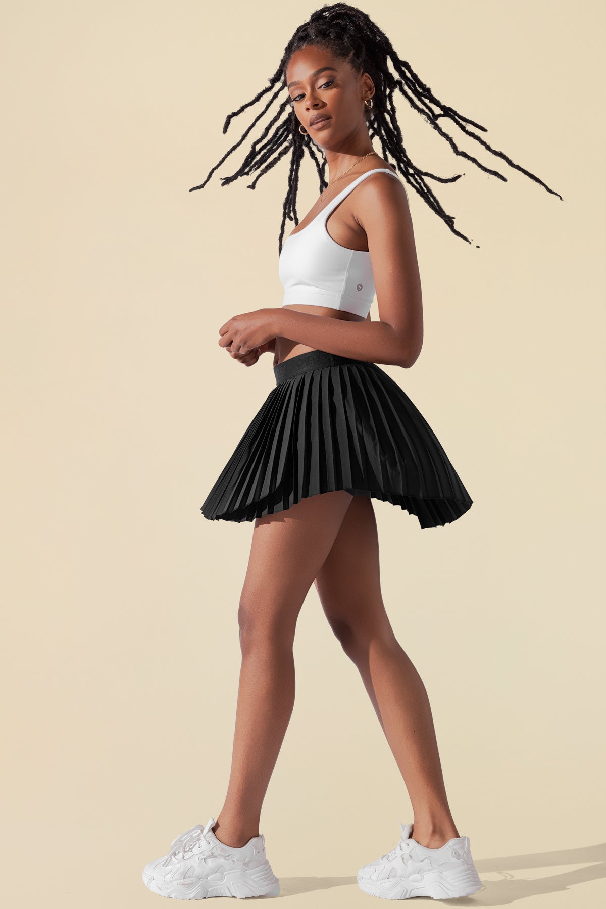 Ace 'em Pleated Skort - Black – POPFLEX®