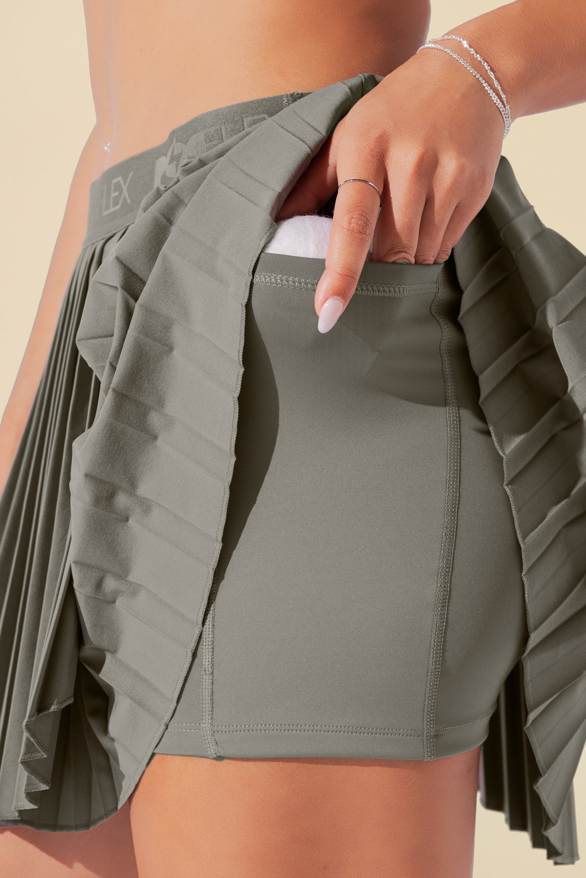 【THE TOE】Brixton Track Skirt（gray） Ace 'em Pleated Skort - Rustic Olive – POPFLEX®