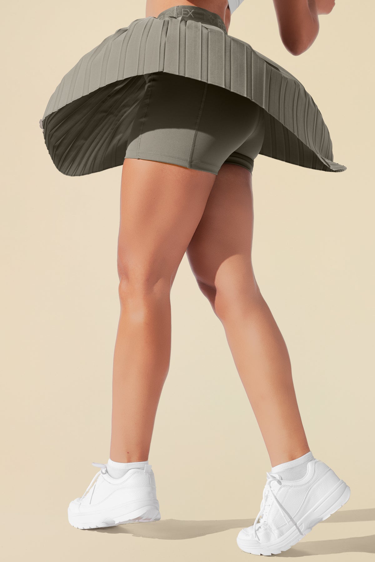 Ace 'em Pleated Skort - Rustic Olive – POPFLEX®