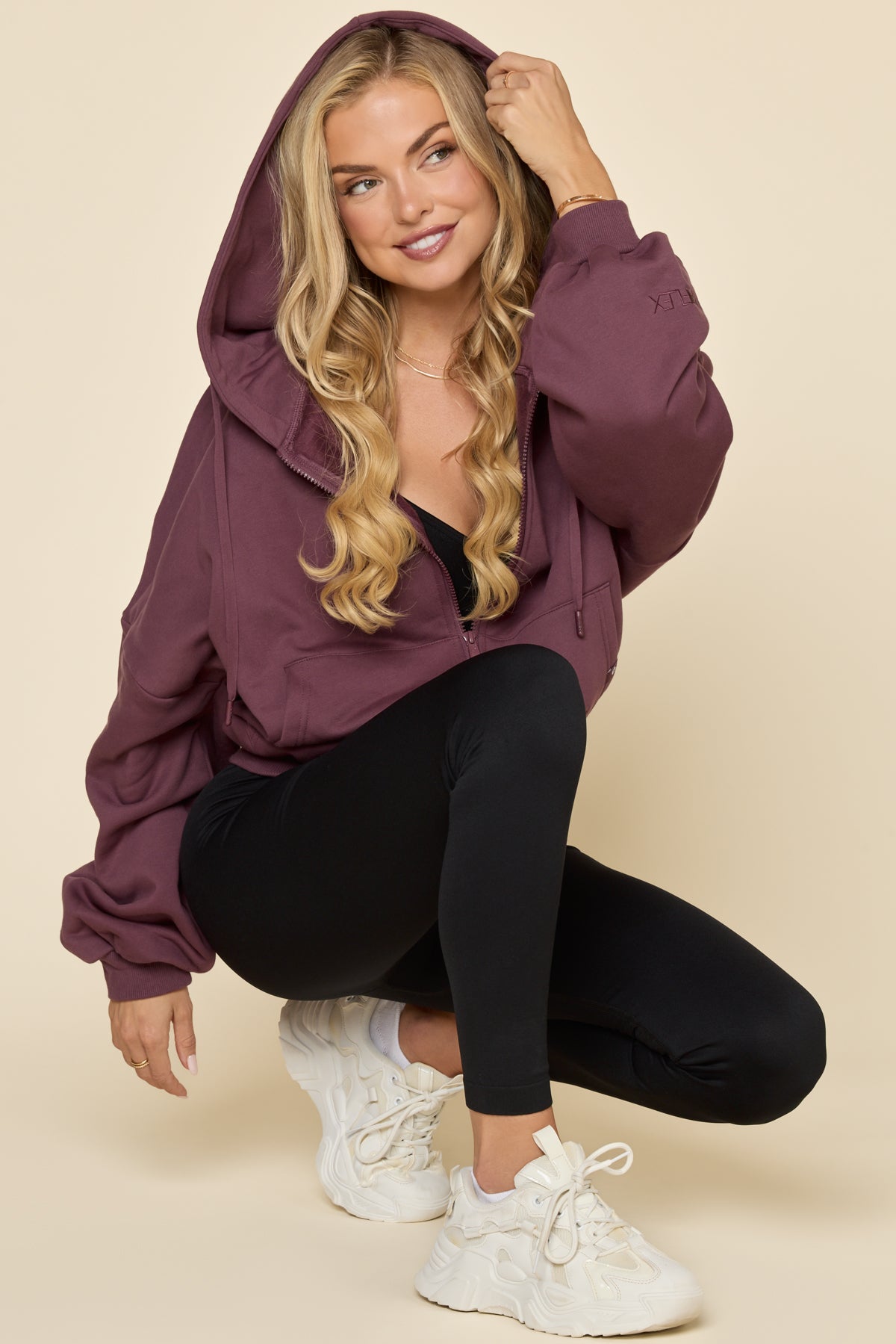 Zip Cloud Hoodie - Deep Plum