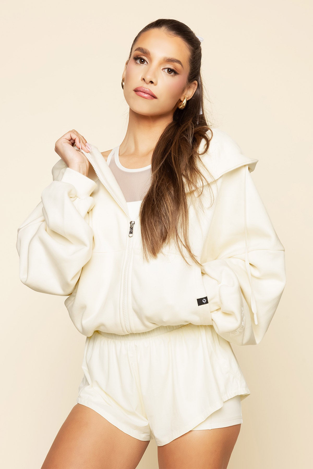 Zip Cloud Hoodie - Ivory – POPFLEX®