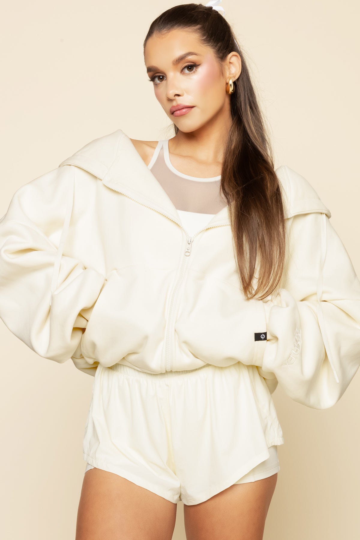 Zip Cloud Hoodie - Ivory – POPFLEX®