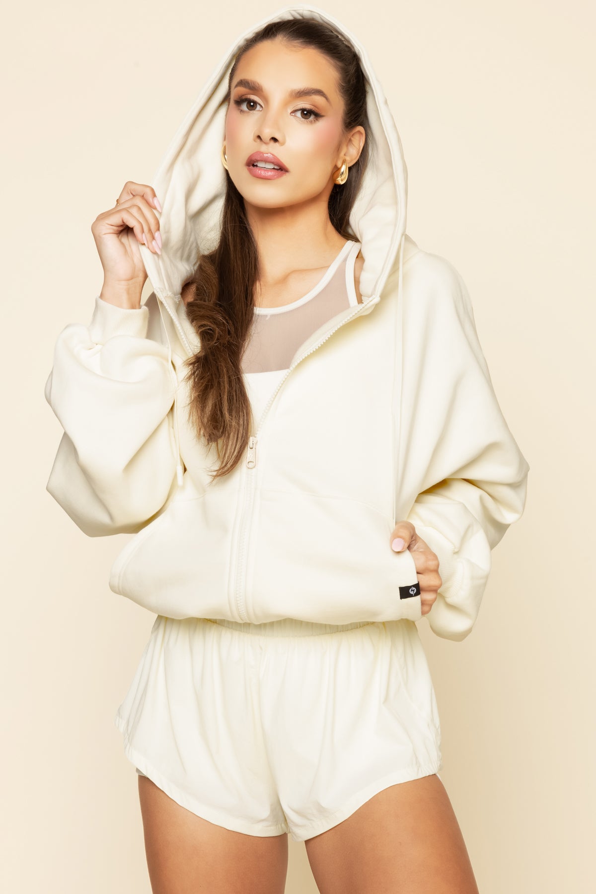 Zip Cloud Hoodie - Ivory – POPFLEX®