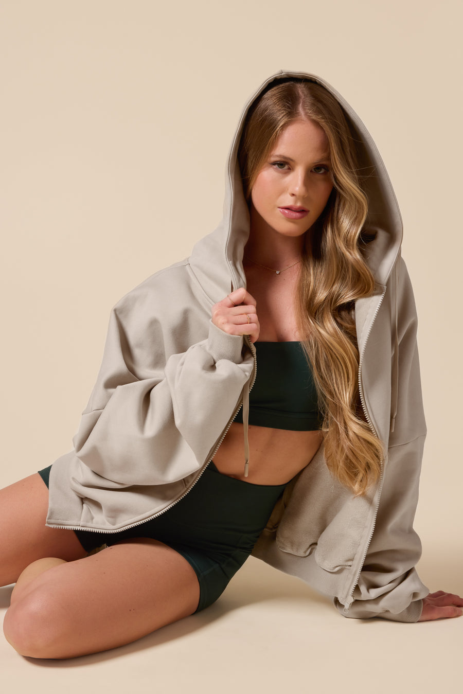 Zip Cloud Hoodie - Seashell