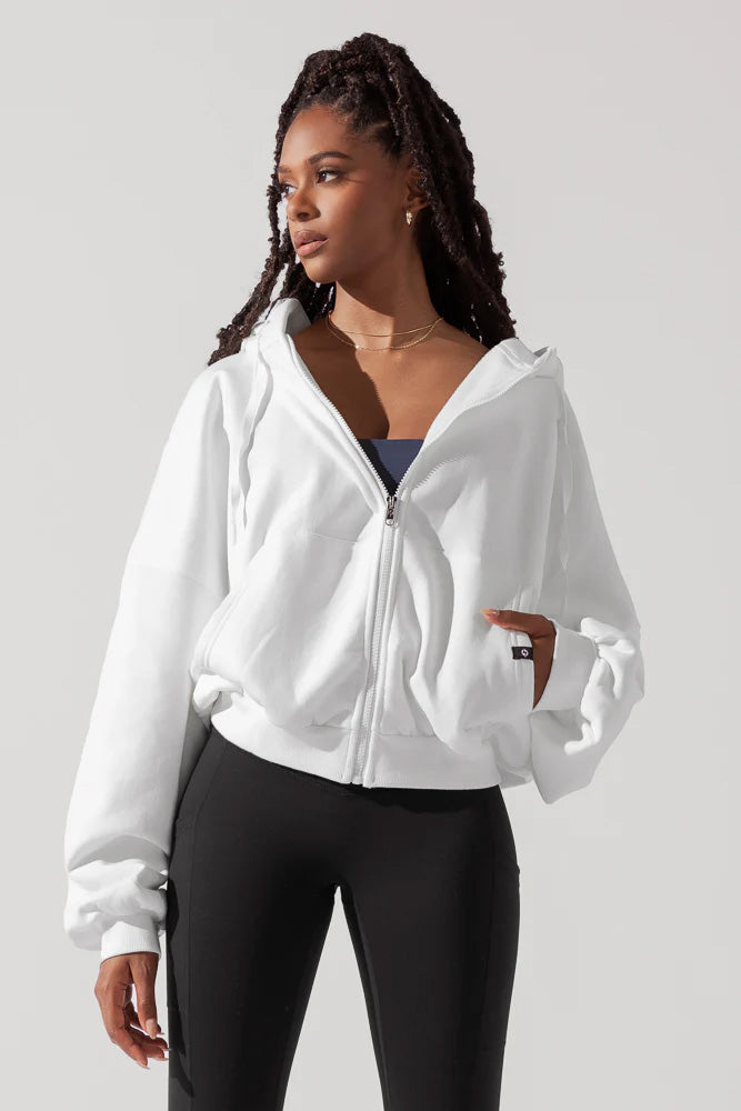 Zip Cloud Hoodie - White – POPFLEX®