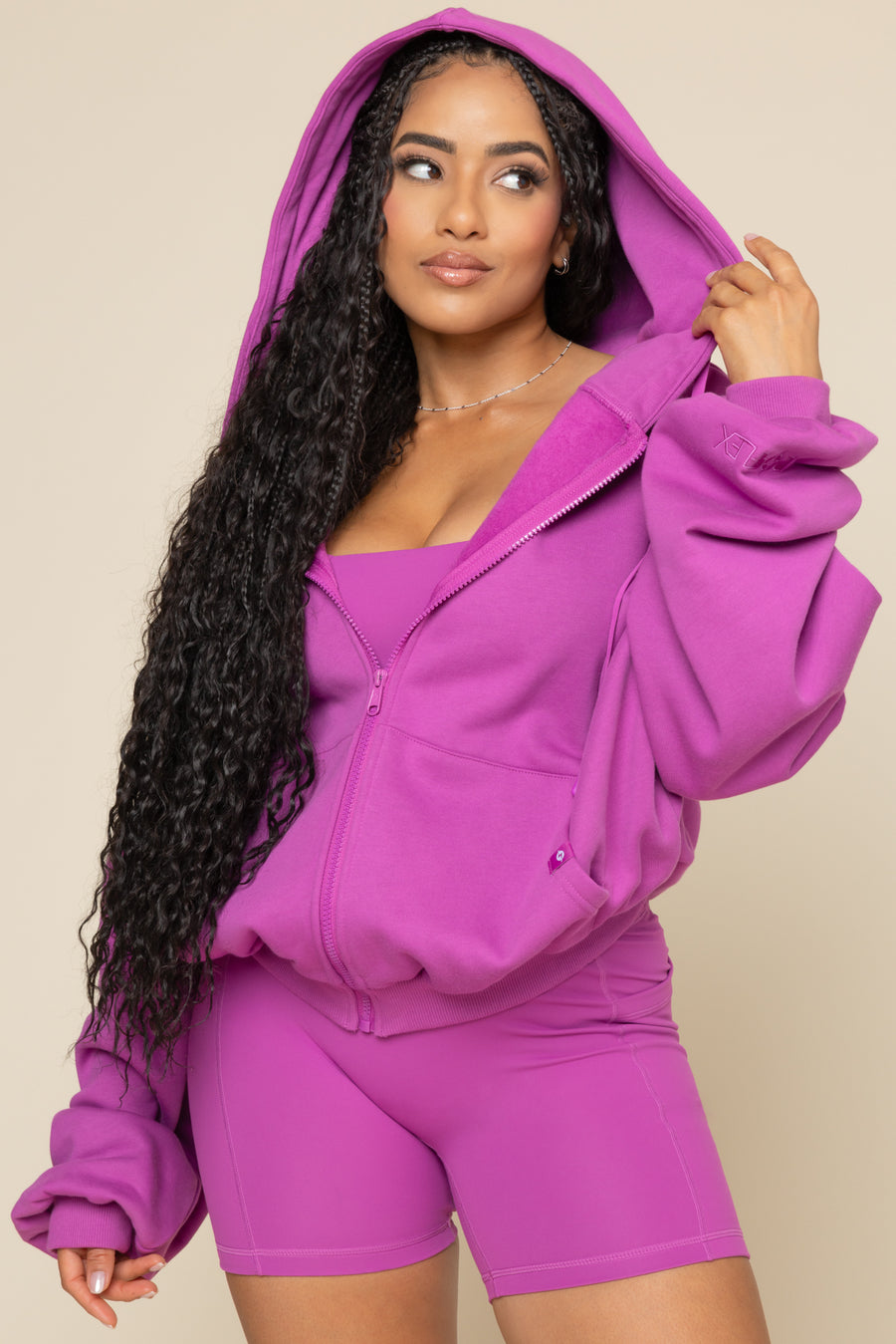 Zip Cloud Hoodie (v1) - Royal Orchid