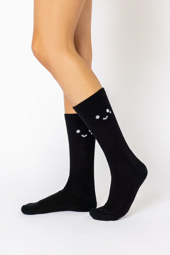 Happy Cry Face Mid Calf Gym Socks