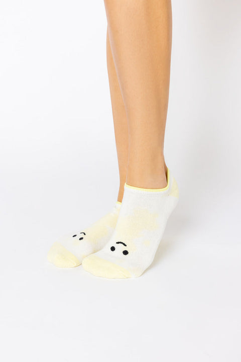 Happy Face Low Rise Socks - Yellow Tie Dye – POPFLEX®