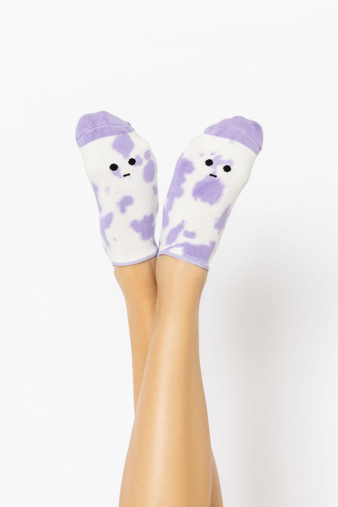 Meh Face Low Rise Socks Tie Dye